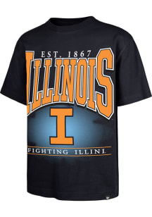 47 Illinois Fighting Illini Blue Hot Corner Foundation Short Sleeve Fashion T Shirt