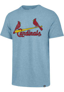47 St Louis Cardinals Light Blue Script Match Short Sleeve Fashion T Shirt