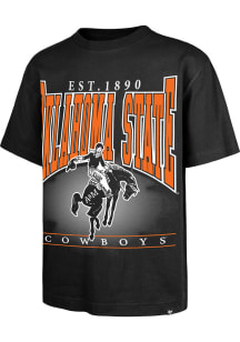 47 Oklahoma State Cowboys Black Hot Corner Foundation Short Sleeve Fashion T Shirt