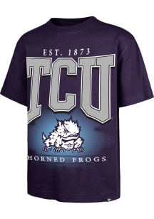 47 TCU Horned Frogs Purple Hot Corner Foundation Short Sleeve Fashion T Shirt