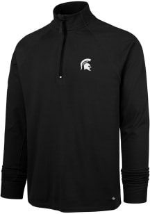 47 Michigan State Spartans Mens Black Imprint Forward Long Sleeve Qtr Zip Pullover