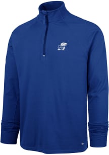 47 Kansas Jayhawks Mens Blue Imprint Forward Long Sleeve Qtr Zip Pullover