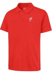 47 Ohio State Buckeyes Mens Red Imprint Forward Short Sleeve Polo