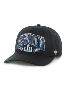 47 Philadelphia Eagles Super Bowl Dueling Arch Champ Hitch Adjustable Hat - Black