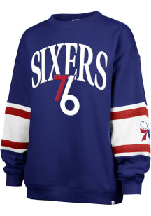 47 Philadelphia 76ers Womens Blue City Edition Steadfast Crew Sweatshirt