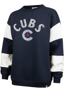 47 Chicago Cubs Womens Navy Blue City Connect Euphus Crew Sweatshirt