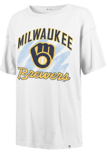47 Milwaukee Brewers Womens White City Connect Sadie Short Sleeve T-Shirt