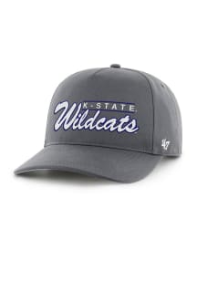 47 K-State Wildcats DOMESTIC DOUBLE HEADER 47HITCH Adjustable Hat - Charcoal