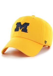 47 Michigan Wolverines Clean Up Adjustable Hat - Gold