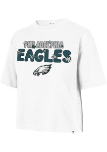 47 Philadelphia Eagles Womens White Dazey Short Sleeve T-Shirt