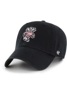 47 Wisconsin Badgers Clean Up Design Adjustable Hat - Black