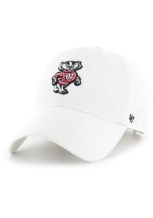 47 Wisconsin Badgers Clean Up Adjustable Hat - White