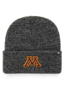 47 Minnesota Golden Gophers Black Brain Freeze Mens Knit Hat