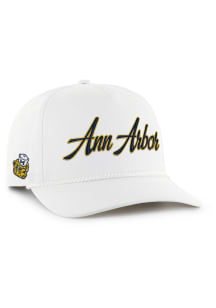 47 Michigan Wolverines Retro Overhand Hitch Adjustable Hat - White
