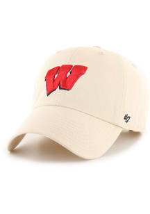 47 Wisconsin Badgers Clean Up Adjustable Hat - Tan