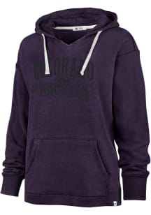 47 Colorado Rockies Womens Purple Kennedy Hooded Sweatshirt