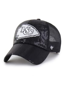 47 Kansas City Chiefs Black Dazzle Mesh Womens Adjustable Hat