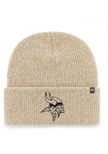 47 Minnesota Vikings Tan Tonal Logo Brain Freeze Cuff Mens Knit Hat