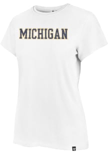 47 Michigan Wolverines Womens White Frankie Short Sleeve T-Shirt