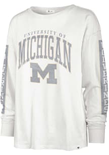 47 Michigan Wolverines Womens Tan Soa LS Tee