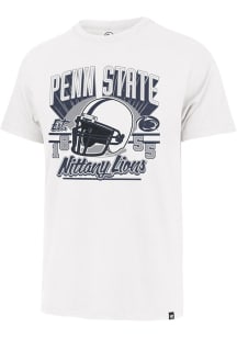 47 Penn State Nittany Lions White Number 1 Football Short Sleeve Fashion T Shirt