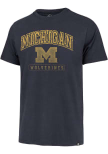 47 Michigan Wolverines Blue Mono Tone Short Sleeve Fashion T Shirt