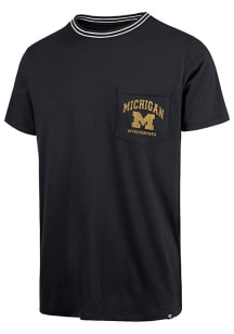 47 Michigan Wolverines Blue Top Line Short Sleeve Fashion T Shirt