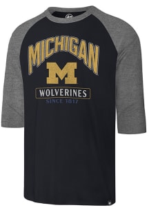 47 Michigan Wolverines Blue Tracer Long Sleeve Fashion T Shirt