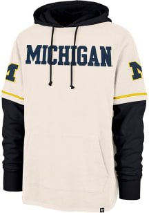 47 Michigan Wolverines Mens White Trifecta Fashion Hood