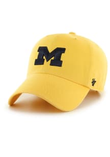 47 Michigan Wolverines Clean Up Adjustable Hat - Yellow