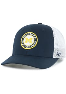 47 Michigan Wolverines Blue Pop Up Trucker Youth Adjustable Hat