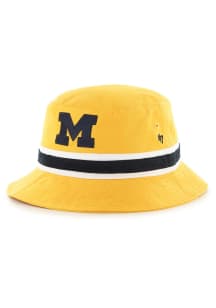 47 Michigan Wolverines Yellow Striped Mens Bucket Hat