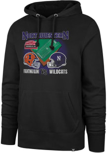 47 Illinois Fighting Illini Mens Black Rivalry Hood Fashion Hood