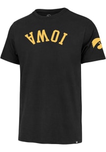 47 Iowa Hawkeyes Black Franklin Upside Down Short Sleeve Fashion T Shirt