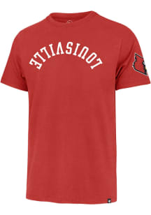 47 Louisville Cardinals Red Franklin Upside Down Short Sleeve Fashion T Shirt