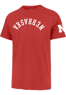 47 Nebraska Cornhuskers Scarlet Red Franklin Upside Down Short Sleeve Fashion T Shirt