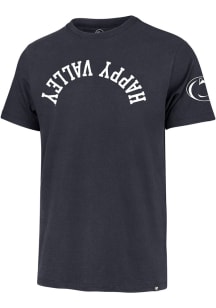 47 Penn State Nittany Lions Navy Blue Franklin Upside Down Short Sleeve Fashion T Shirt