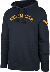 47 West Virginia Mountaineers Mens Navy Blue Headline Upside Down Fashion Hood