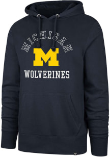 47 Michigan Wolverines Mens Blue Wind Down Headline Long Sleeve Hoodie