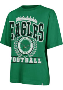47 Philadelphia Eagles Womens Kelly Green Ring Short Sleeve T-Shirt
