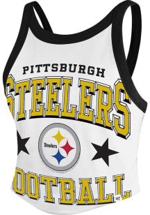 47 Pittsburgh Steelers Womens White Energize Tank Top