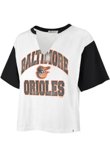 47 Baltimore Orioles Womens White Dolly Short Sleeve T-Shirt