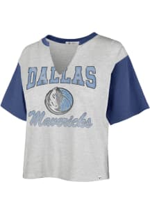 47 Dallas Mavericks Womens Grey Dolly Short Sleeve T-Shirt