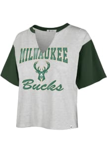 47 Milwaukee Bucks Womens Grey Dolly Short Sleeve T-Shirt