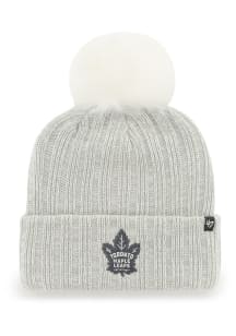 47 Toronto Maple Leafs Grey Koda Cuff Pom Womens Knit Hat
