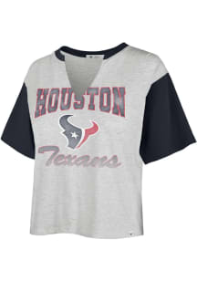 47 Houston Texans Womens Grey Dolly Short Sleeve T-Shirt
