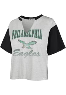 47 Philadelphia Eagles Womens Grey Dolly Short Sleeve T-Shirt