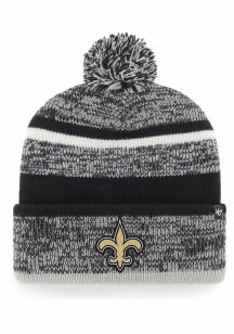 47 New Orleans Saints Black Northward Cuff Pom Mens Knit Hat