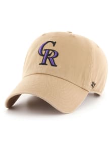 47 Colorado Rockies Clean Up Adjustable Hat - Khaki