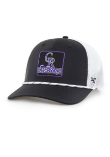 47 Colorado Rockies Scratch Trucker Adjustable Hat - Black